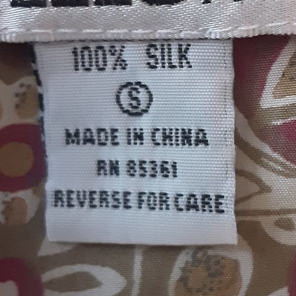 Vintage Stunt Collections Tan 100% Silk Sleeveless Blouse Tank Top Size Small - Picture 11 of 12